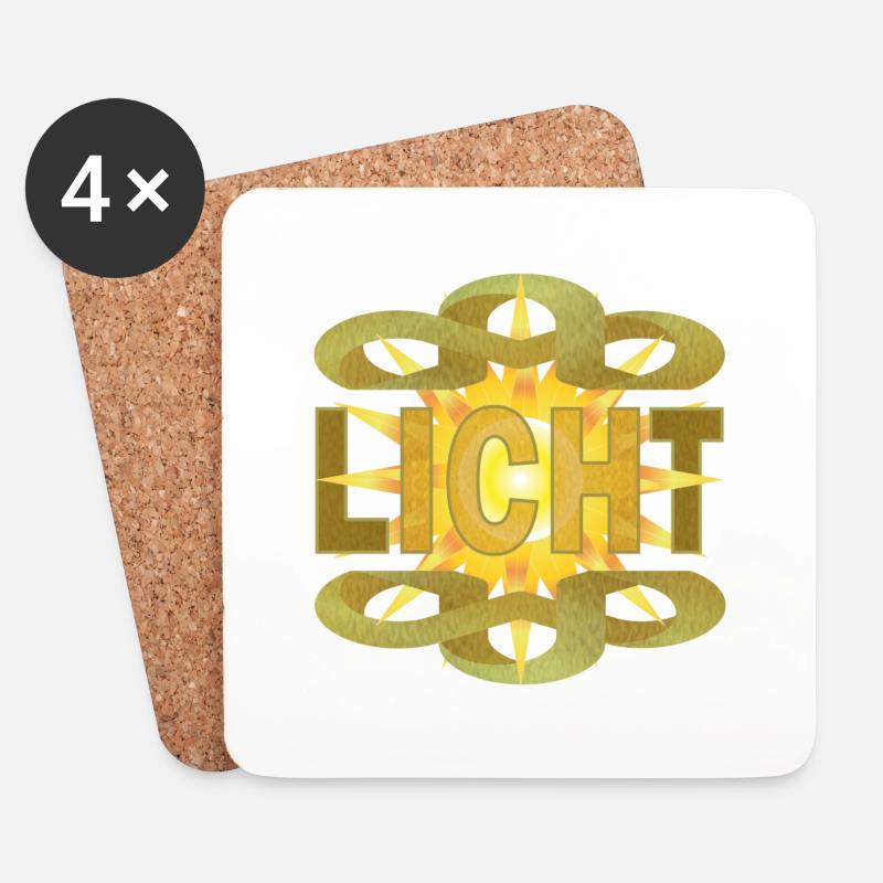 LICHT - ICH bin das lICHt - Lichtbringer - ICH - Untersetzer (4er-Set) - Weiß