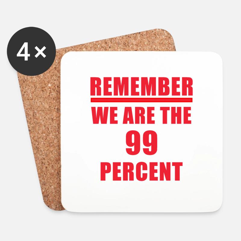Wir sind die 99 Prozent - Untersetzer (4er-Set) - Weiß