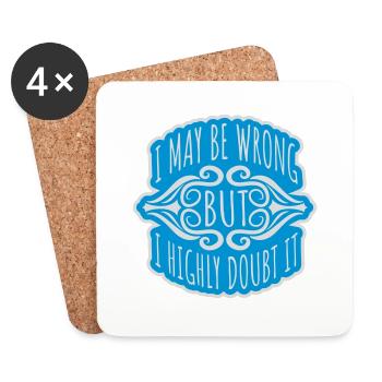 I may be wrong - Coasters (set of 4) - white - Front