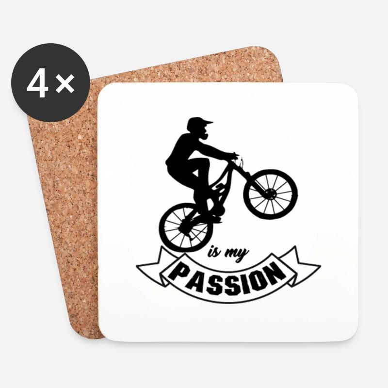 MTB is my Passion - Untersetzer (4er-Set) - Weiß