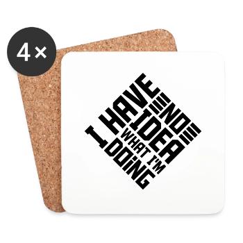 Aucune idée - Dessous de verre (lot de 4) - blanc - Devant