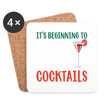 Ça commence à ressembler beaucoup à des cocktails - Dessous de verre (lot de 4) - blanc - Devant