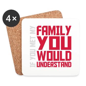 you would understand quote - Coasters (set of 4) - white - Front