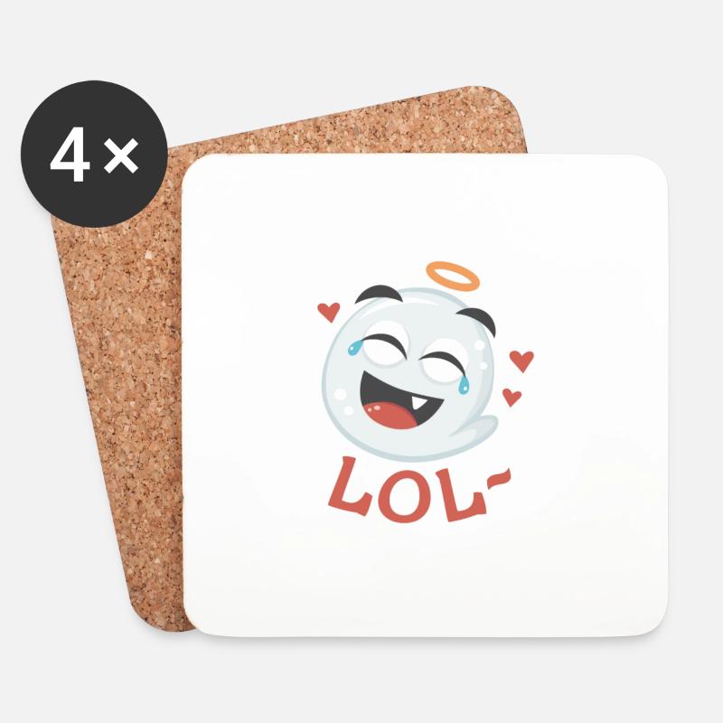 LOL- - Untersetzer (4er-Set) - Weiß