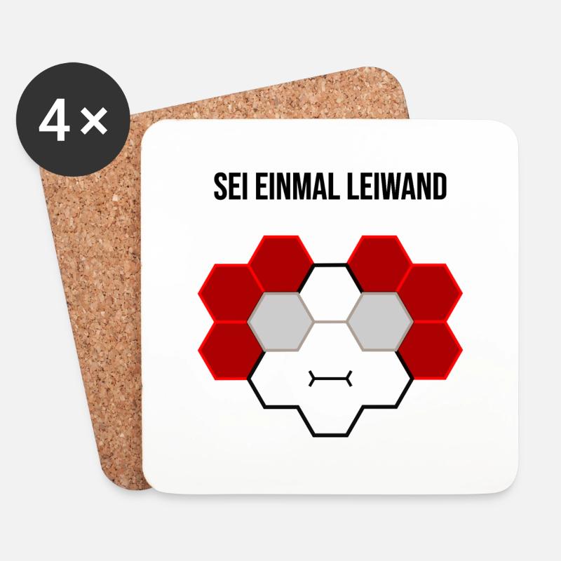 Sei einmal leiwand - Untersetzer (4er-Set) - Weiß