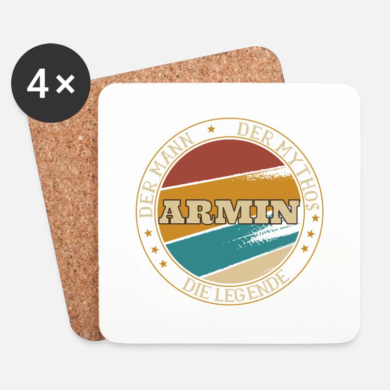 ARMIN DER MAN DER MYTHOS DIE LEGENDE - Untersetzer (4er-Set) - Weiß