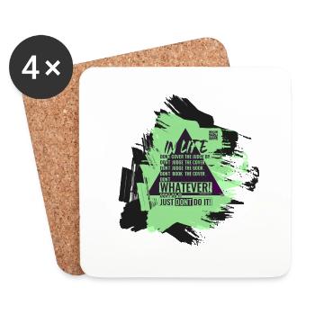 Do Not Judge A Book By Its Cover - Meme Shirt - Coasters (set of 4) - white - Front