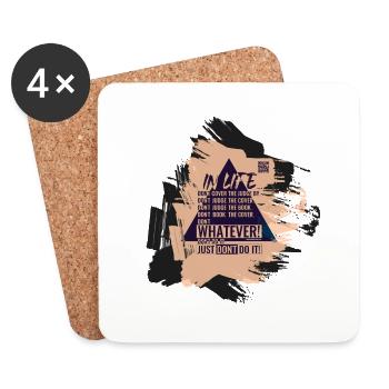 Do Not Judge A Book By Its Cover - Meme Shirt - Coasters (set of 4) - white - Front