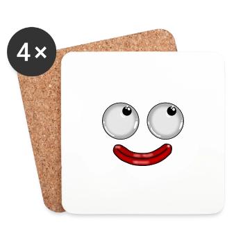 comic Augen - Untersetzer (4er-Set) - Weiß - Vorne