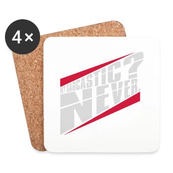 me sarcastic never quote - Coasters (set of 4) - white - Front