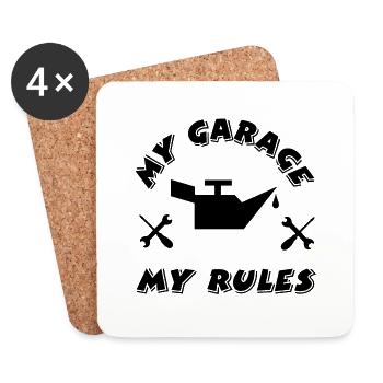 Garage - Coasters (set of 4) - white - Front