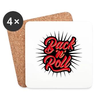 Back n Roll - Baking, Baker - Coasters (set of 4) - white - Front