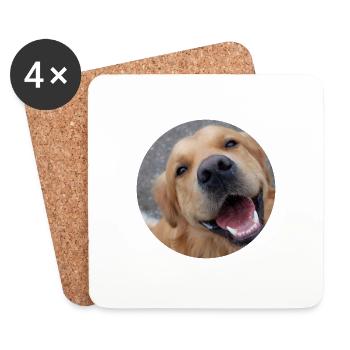 Süßer Hund - Untersetzer (4er-Set) - Weiß - Vorne