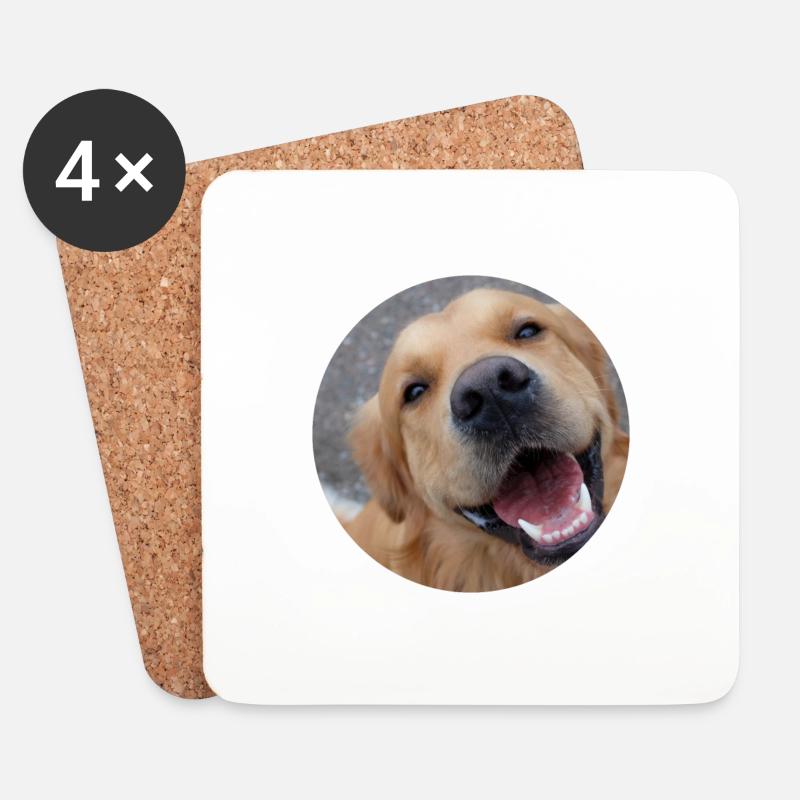 Süßer Hund - Untersetzer (4er-Set) - Weiß