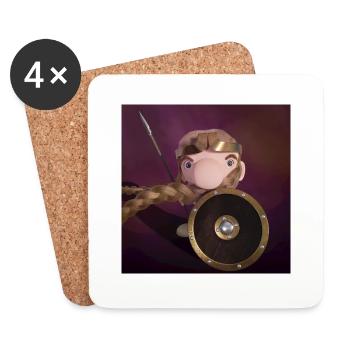 XList Dieu Viking Freya - Dessous de verre (lot de 4) - blanc - Devant