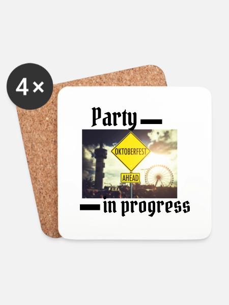 Bierfest - Untersetzer (4er-Set) - Weiß