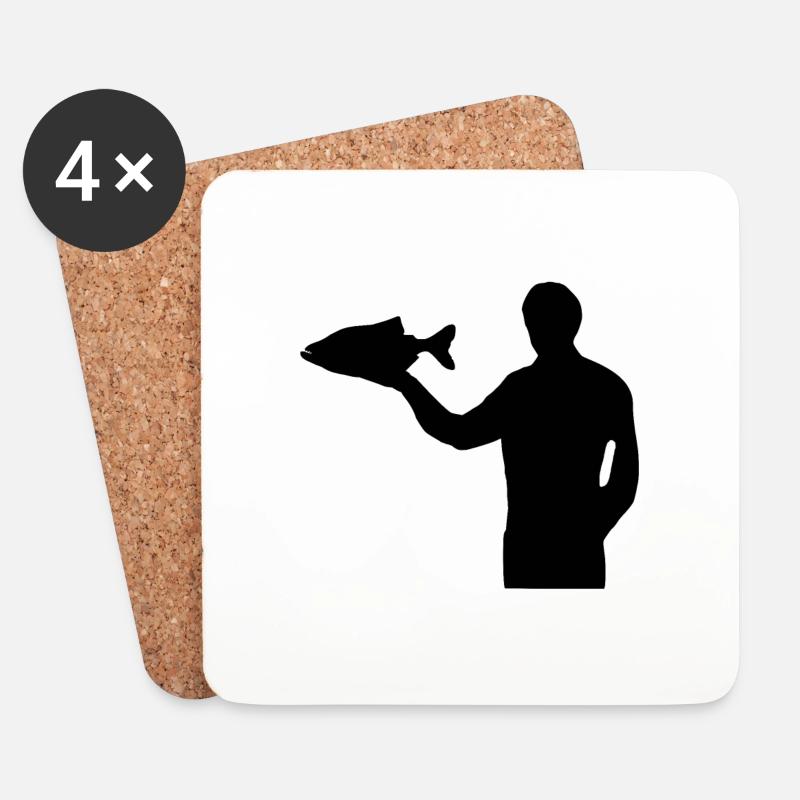 Angling - Coasters (set of 4) - white