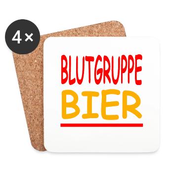 Bier - Untersetzer (4er-Set) - Weiß - Vorne