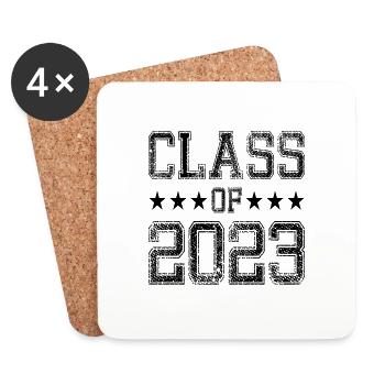 Classe de 2023 Classe de 2023 Certificat de fin d’études - Dessous de verre (lot de 4) - blanc - Devant
