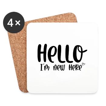 Hello im new here - Coasters (set of 4) - white - Front