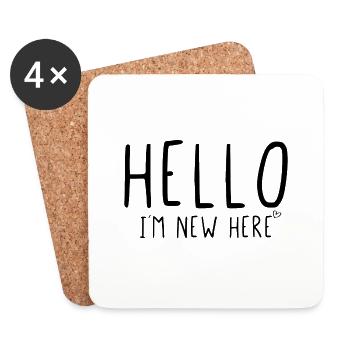 Hello im new here - Coasters (set of 4) - white - Front