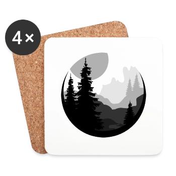 Wunderschöne Naturlandschaft - Untersetzer (4er-Set) - Weiß - Vorne