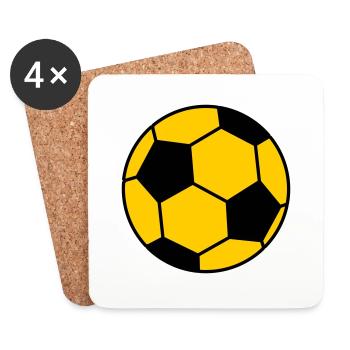 Fußball Ball - Untersetzer (4er-Set) - Weiß - Vorne