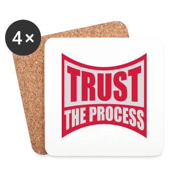 trust the process Zitat - Untersetzer (4er-Set) - Weiß - Vorne