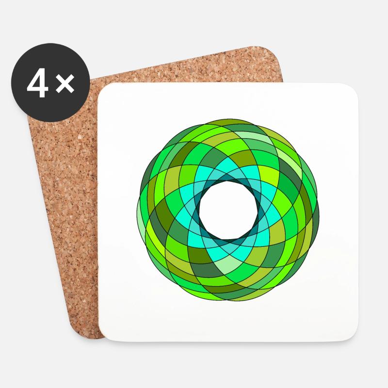 Green iris - Untersetzer (4er-Set) - Weiß