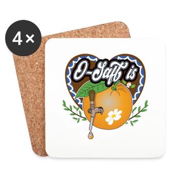 O jus est! Cadeau - Dessous de verre (lot de 4) - blanc - Devant