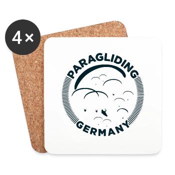 Paragliding Germany - Untersetzer (4er-Set) - Weiß - Vorne