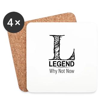 Brands im coolen LEGEND Design zu jedem Anlass - Untersetzer (4er-Set) - Weiß - Vorne