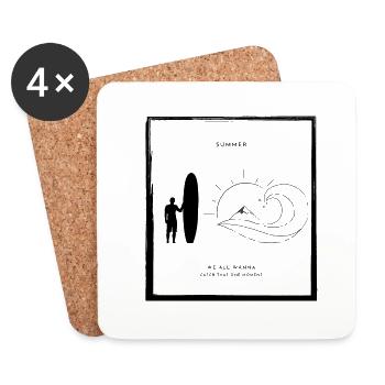 Surfing for that one moment - Untersetzer (4er-Set) - Weiß - Vorne