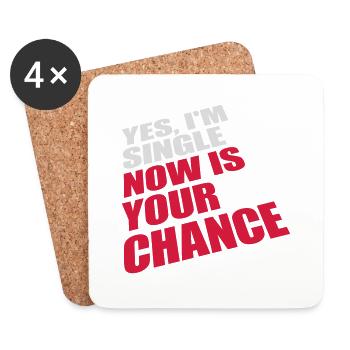 single now your chance - Untersetzer (4er-Set) - Weiß - Vorne