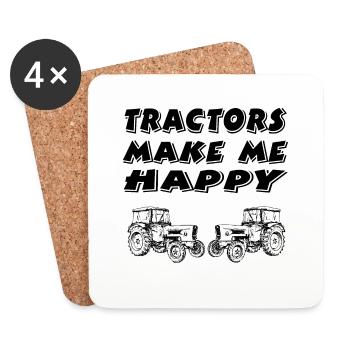 Tractor - Coasters (set of 4) - white - Front