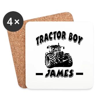 Tractor - Coasters (set of 4) - white - Front