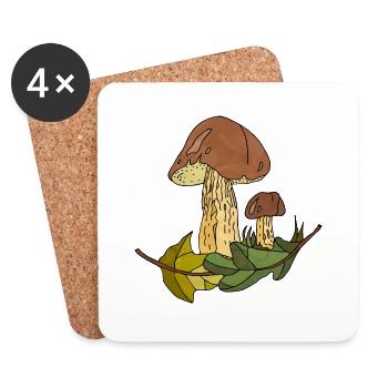 Fungi - Coasters (set of 4) - white - Front