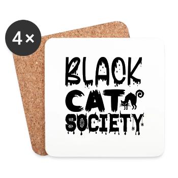 Société des chats noirs - Dessous de verre (lot de 4) - blanc - Devant