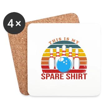 This Is My Spare Bowling - Dessous de verre (lot de 4) - blanc - Devant