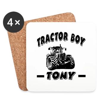 Tractor - Coasters (set of 4) - white - Front
