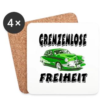 Auto - Untersetzer (4er-Set) - Weiß - Vorne