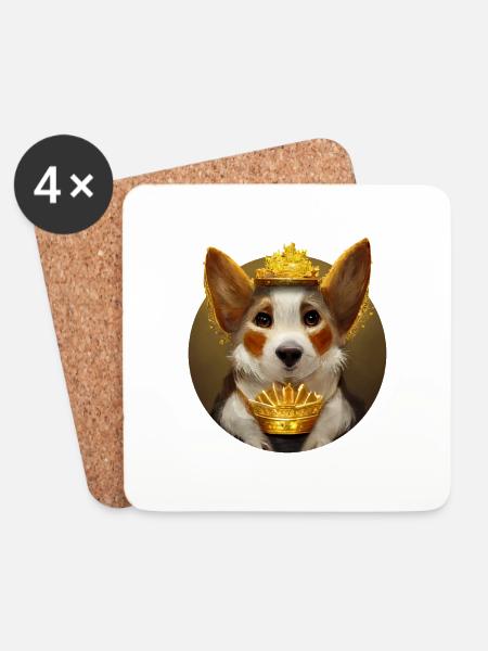 Corgi Queen - Coasters (set of 4) - white