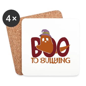 Boo To Bullying - Dessous de verre (lot de 4) - blanc - Devant