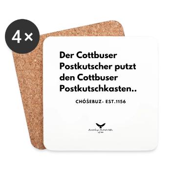 Spreewald Cottbuser Postkutscher in Brandenburg - Untersetzer (4er-Set) - Weiß - Vorne