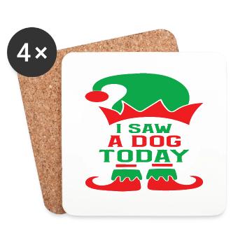 I saw a Dog today - Untersetzer (4er-Set) - Weiß - Vorne