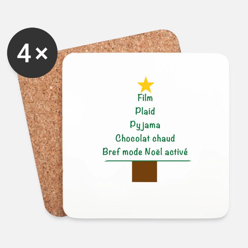 Noel christmas - Coasters (set of 4) - white