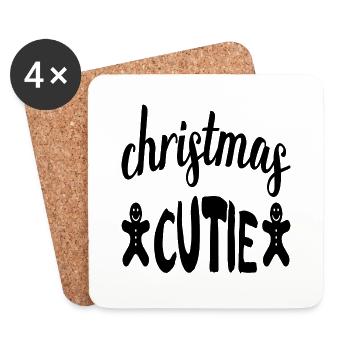 Christmas Cutie - Untersetzer (4er-Set) - Weiß - Vorne
