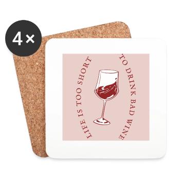 Time for some wine - Untersetzer (4er-Set) - Weiß - Vorne