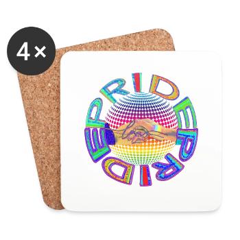 RAINBOW PRIDE - loving hands reaching out - Untersetzer (4er-Set) - Weiß - Vorne