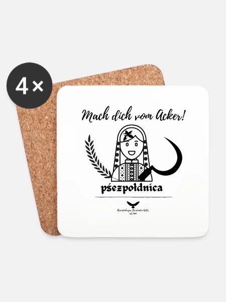 Spreewald Sagen Mittagsfrau - Untersetzer (4er-Set) - Weiß
